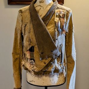FP Upcycled Collapsing Twill Moto Jacket